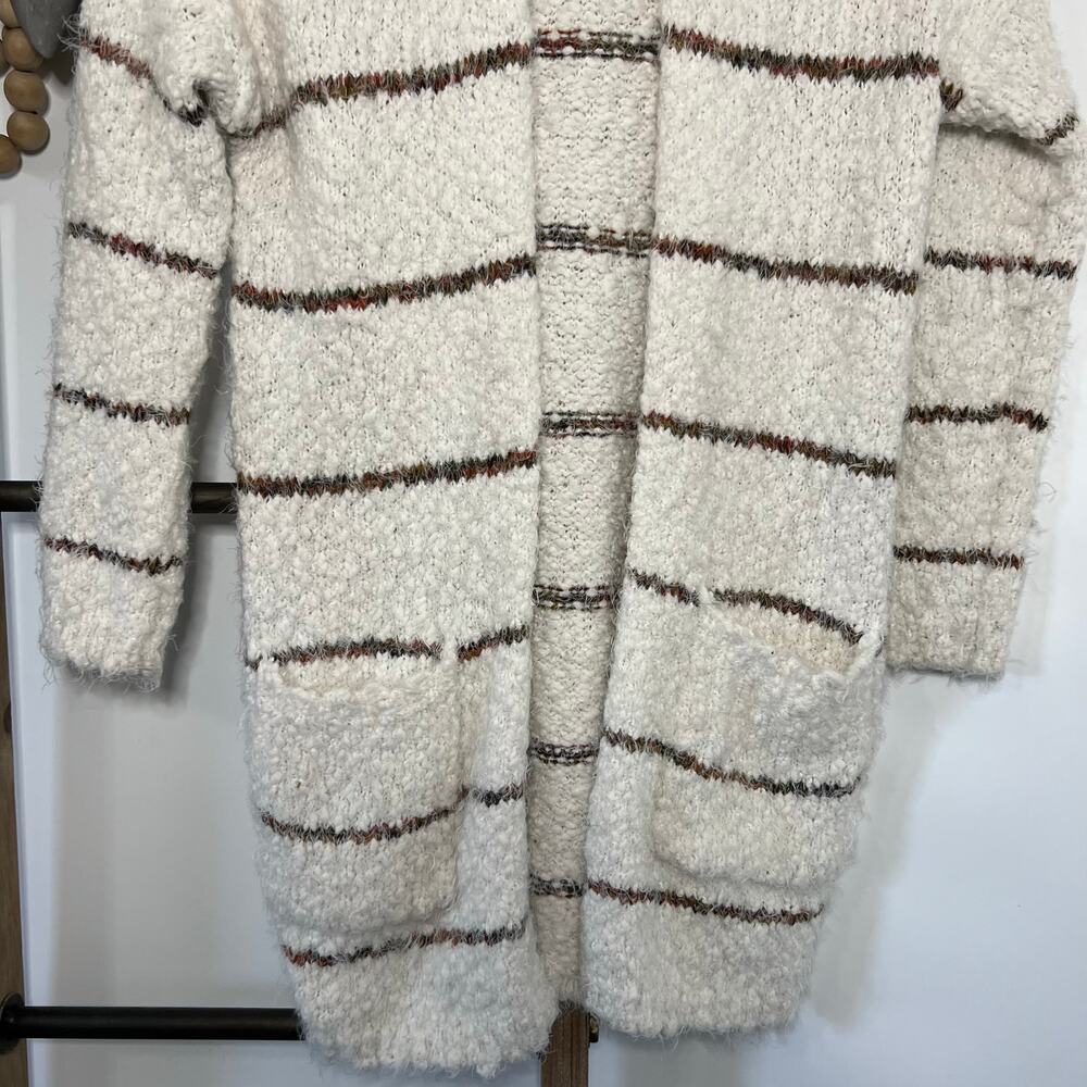 Altard State Long Sleeve Fuzzy Striped Cardigan Size X Small - Picture 3 of 7